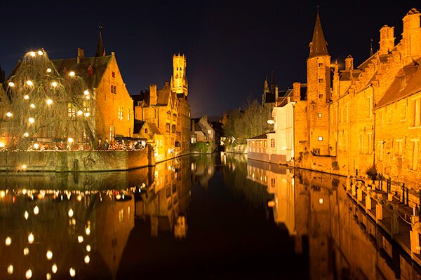 sunset bruges