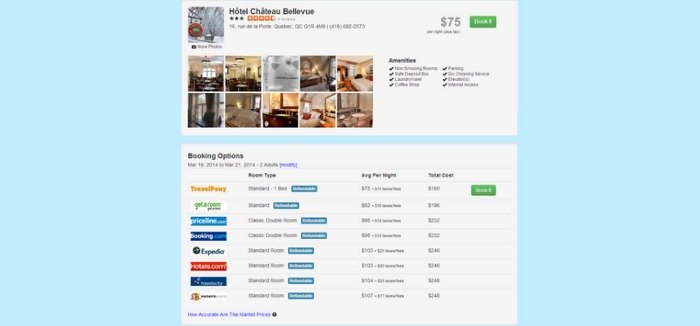 chateaux bellevue quebec prices