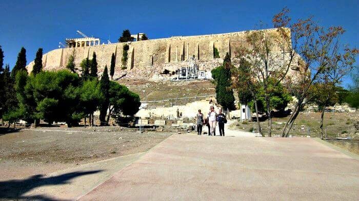 climbing the acropolis athens