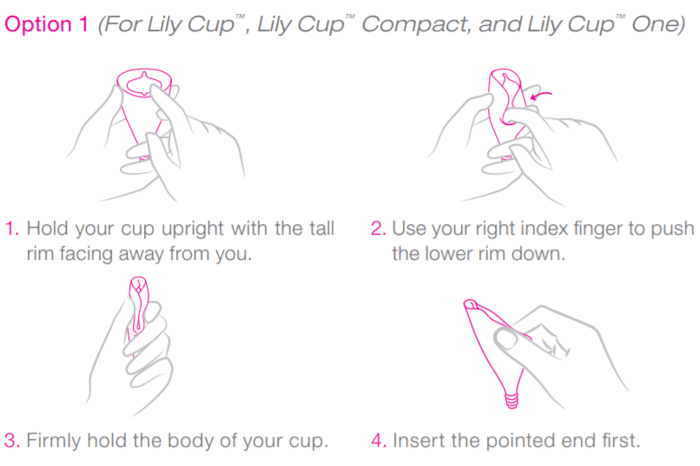 how to insert lily cup