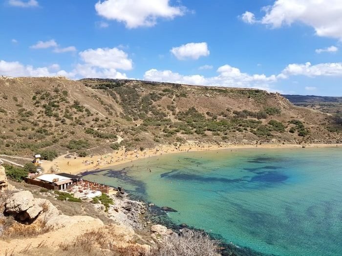 ghajn tuffieha bay malta map