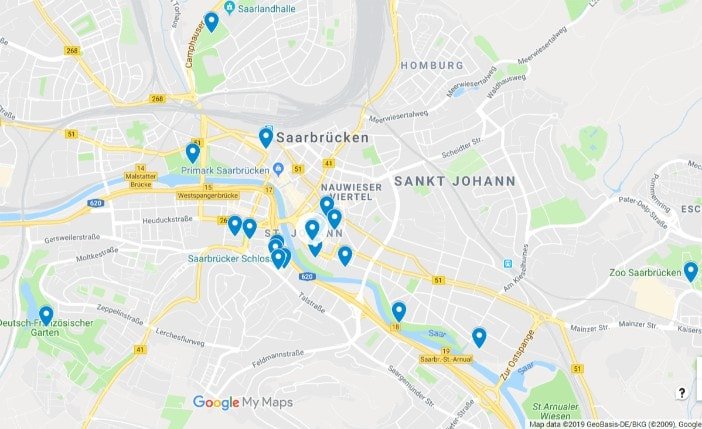 saarbrucken map germany