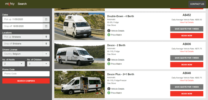 mighty australia camper