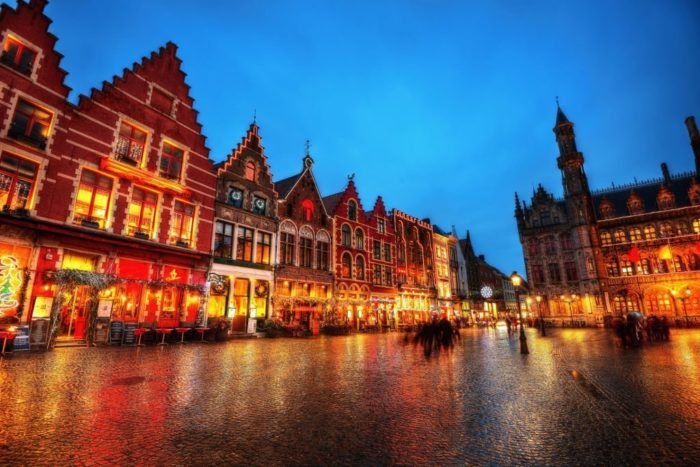 bruges market square belgium
